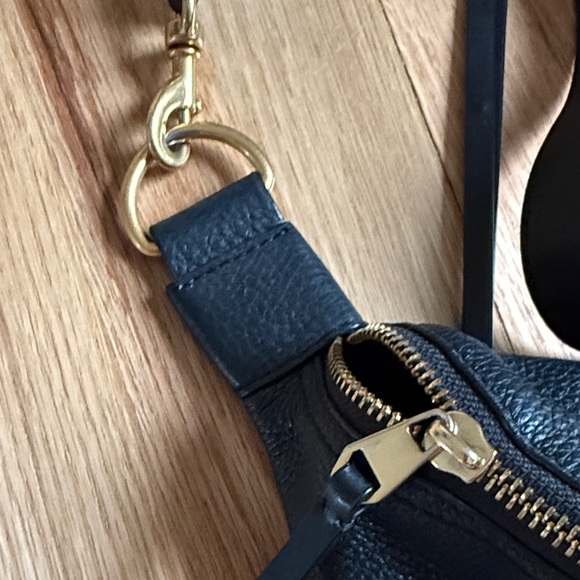 Rebecca Minkoff Bree Black Leather Crossbody Bag Fanny pack bumbag - Picture 3 of 5